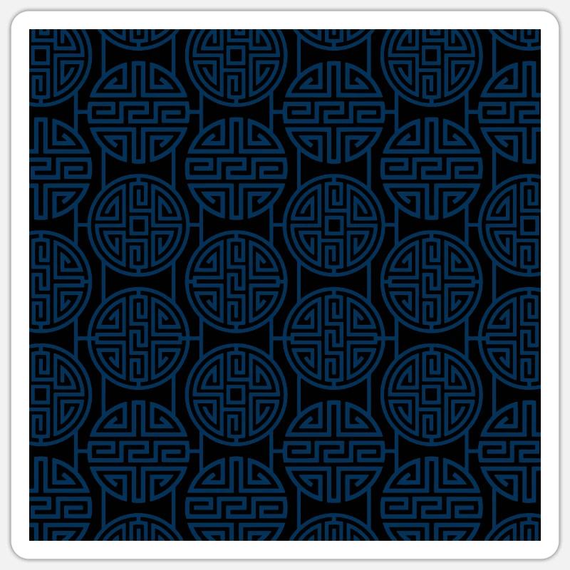 Chinese pattern Sticker size S (10 x 10 cm)