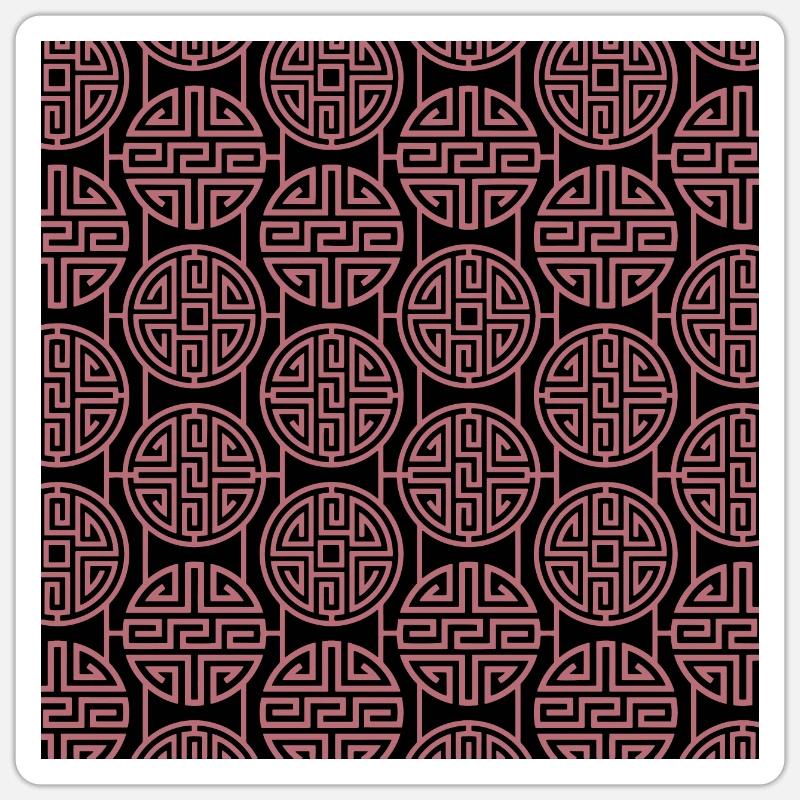 Chinese pattern Sticker size S (10 x 10 cm)