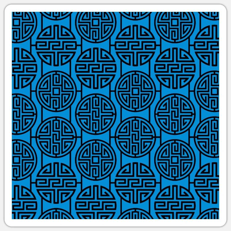 Chinese pattern Sticker size S (10 x 10 cm)