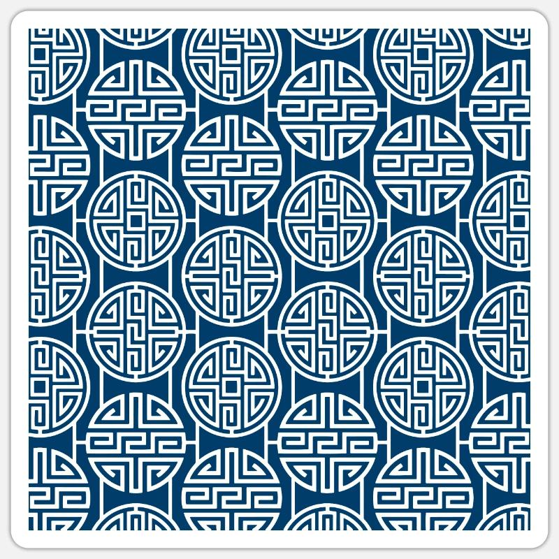 Chinese pattern Sticker size S (10 x 10 cm)