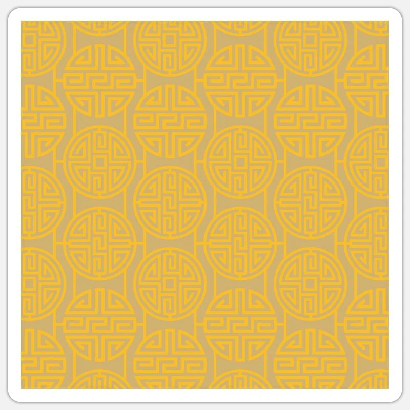 Chinese pattern - Sticker size S (10 x 10 cm) - white matte