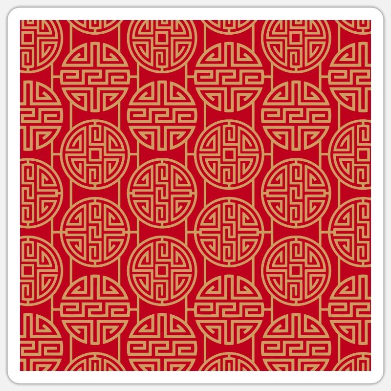 Chinese pattern Sticker size S (10 x 10 cm)