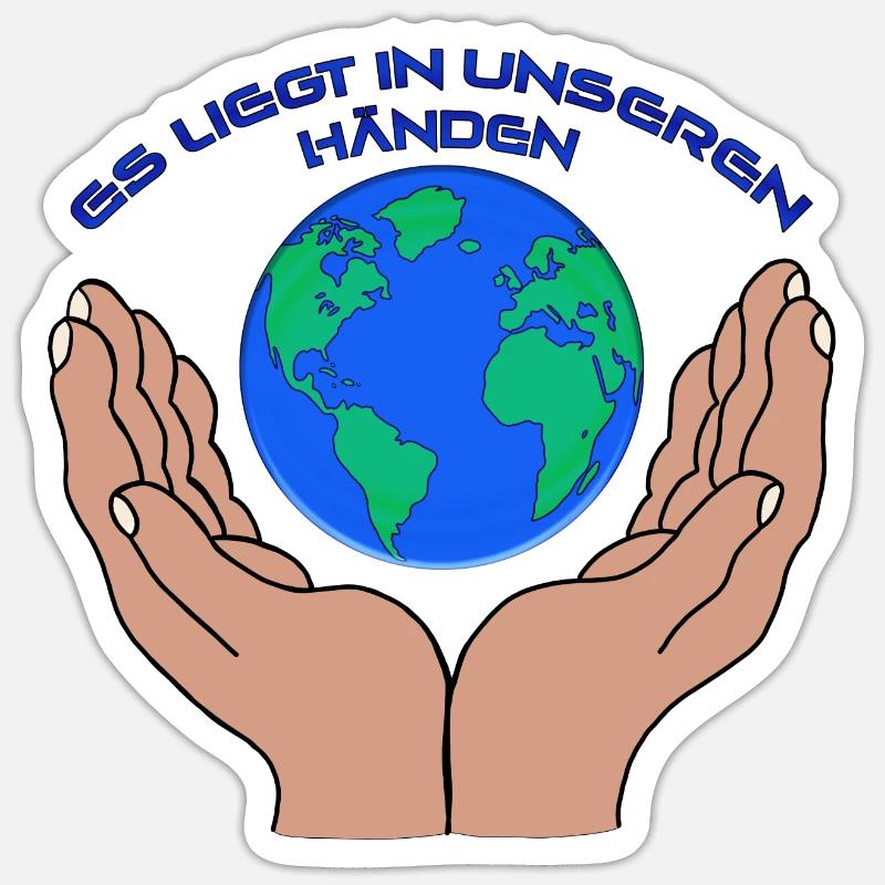 Save the World - Sticker Größe S (10 x 10 cm) - Mattweiß