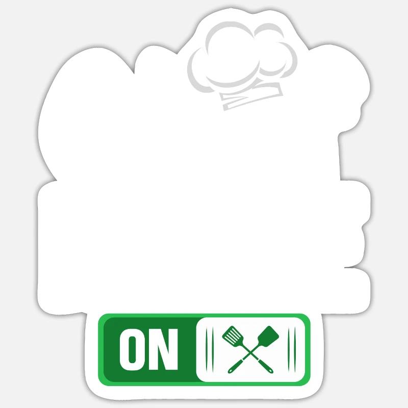 Chef mode enabled - Sticker size S (10 x 10 cm) - white matte