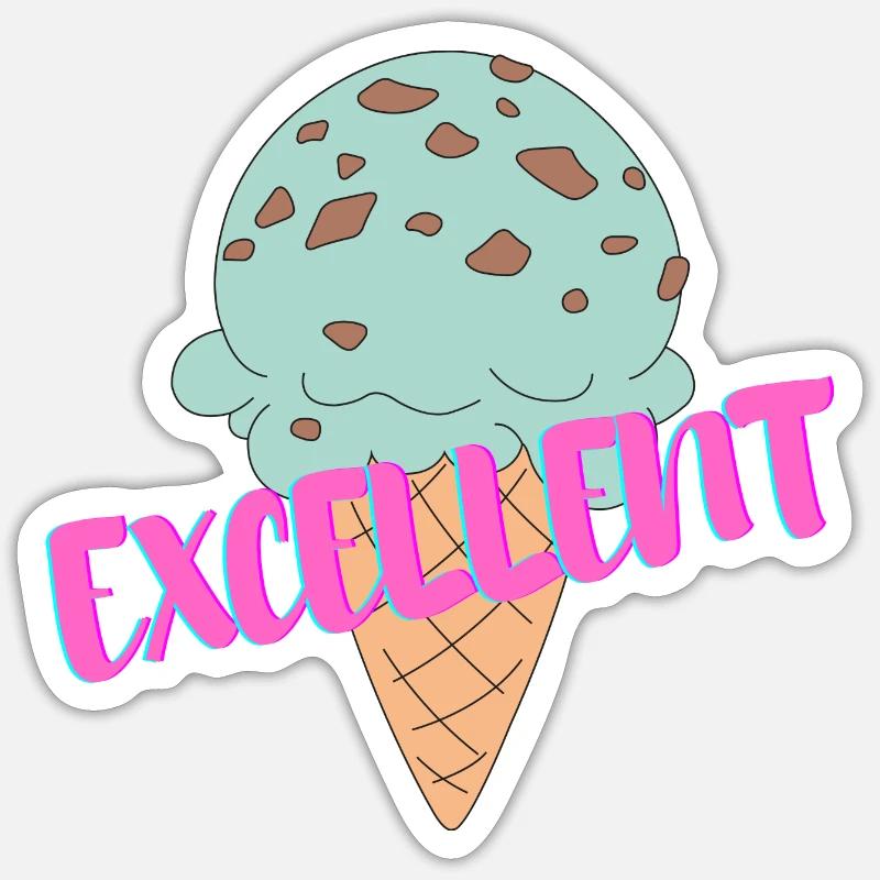 Excellent - Sticker taille S (10 x 10 cm) - blanc mat