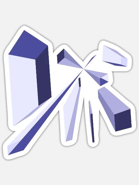 crazy print - Sticker Größe S (10 x 10 cm) - Mattweiß