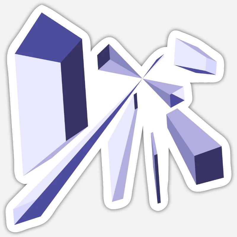 crazy print - Sticker Größe S (10 x 10 cm) - Mattweiß