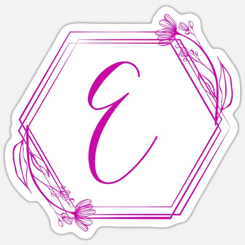 Buchstabe E Sticker Größe S (10 x 10 cm)