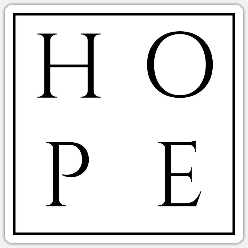 Hoffe blk Sticker Größe S (10 x 10 cm)