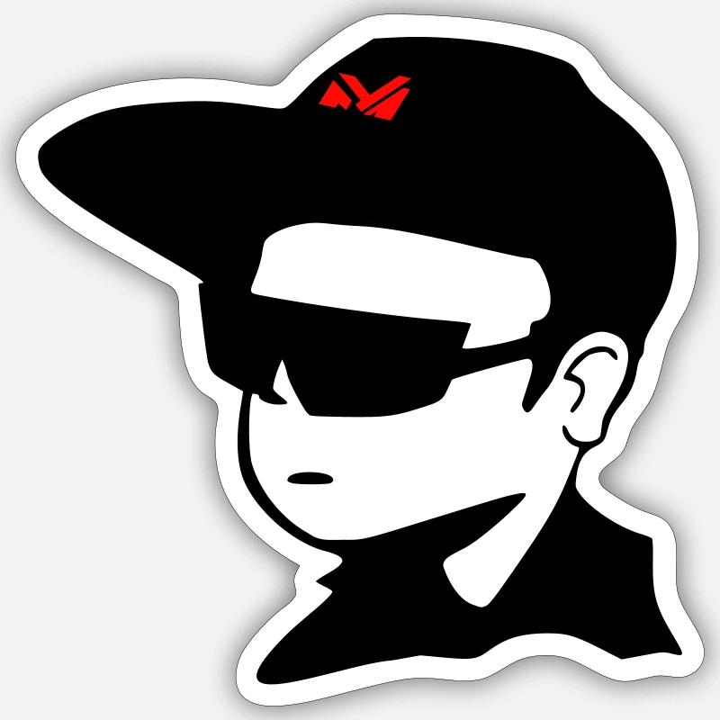 Child Cap - Sticker size S (10 x 10 cm) - white matte