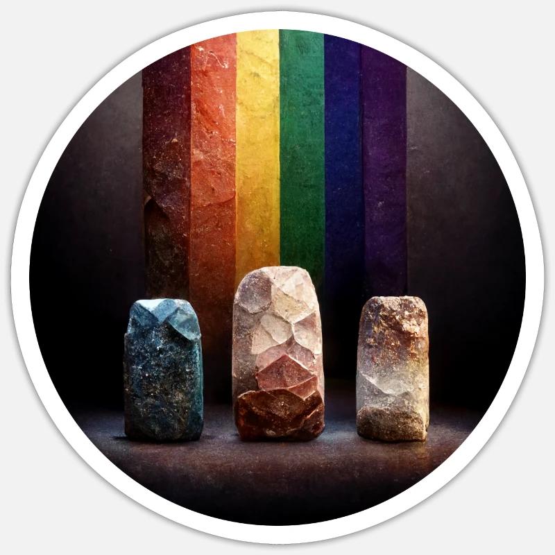 Die Gleichheitssteine der Pride Sticker Größe S (10 x 10 cm)