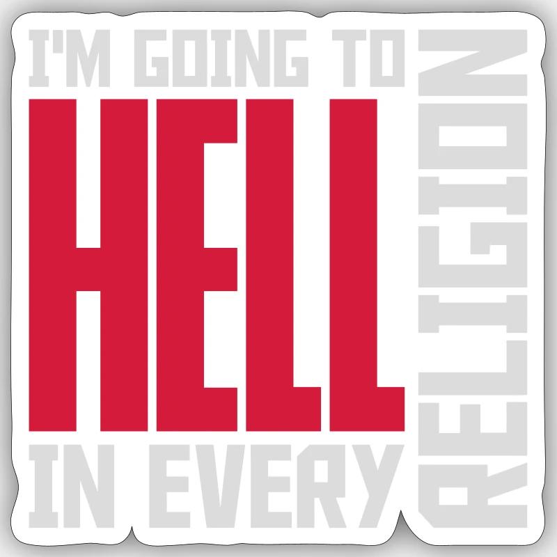 in going to hell Sticker size S (10 x 10 cm)