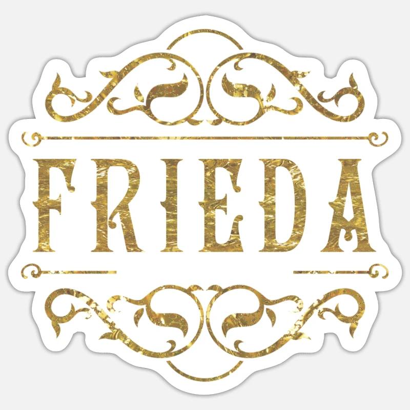 Frieda or - Sticker taille S (10 x 10 cm) - blanc mat