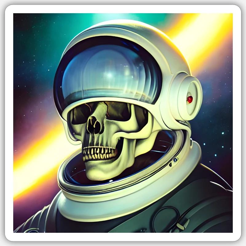 Héros de l’espace - Sticker taille S (10 x 10 cm) - blanc mat
