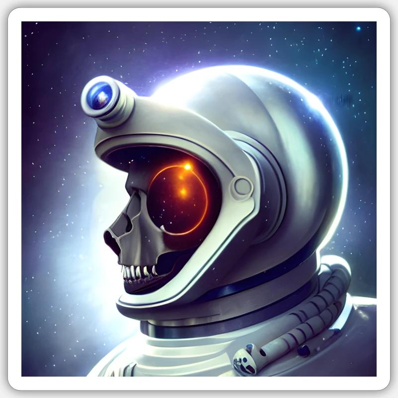 Héros de l’espace - Sticker taille S (10 x 10 cm) - blanc mat