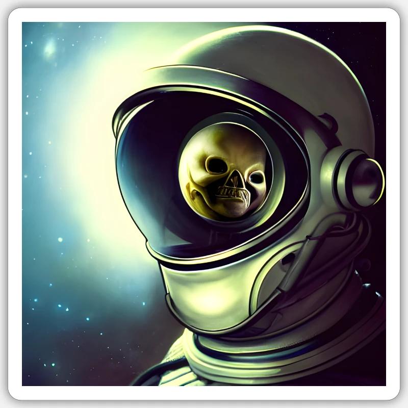 Héros de l’espace - Sticker taille S (10 x 10 cm) - blanc mat