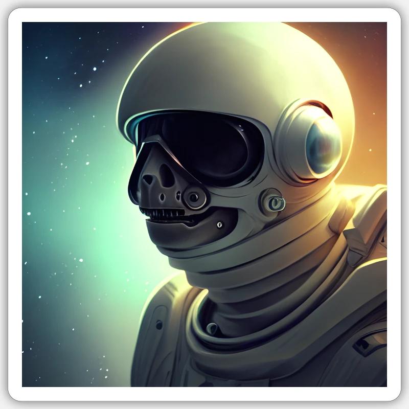 Héros de l’espace - Sticker taille S (10 x 10 cm) - blanc mat