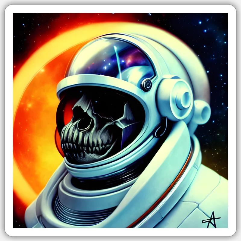 Héros de l’espace - Sticker taille S (10 x 10 cm) - blanc mat