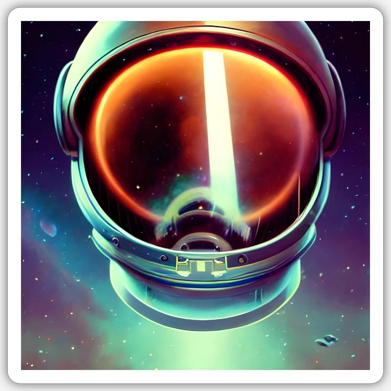 Héros de l’espace - Sticker taille S (10 x 10 cm) - blanc mat