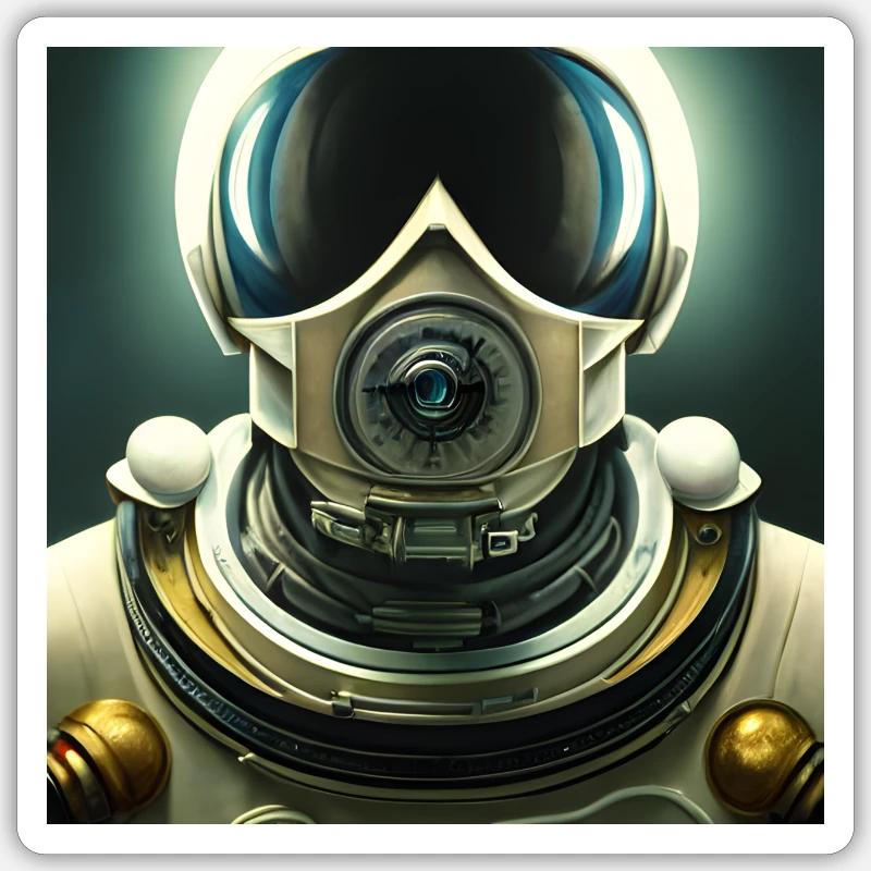 Héros de l’espace - Sticker taille S (10 x 10 cm) - blanc mat