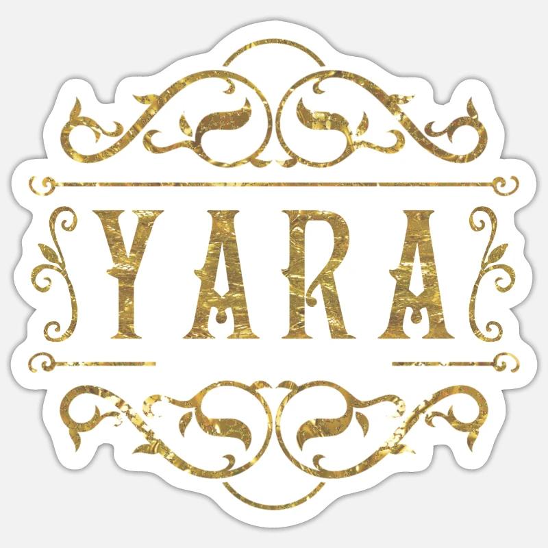 Yara or - Sticker taille S (10 x 10 cm) - blanc mat