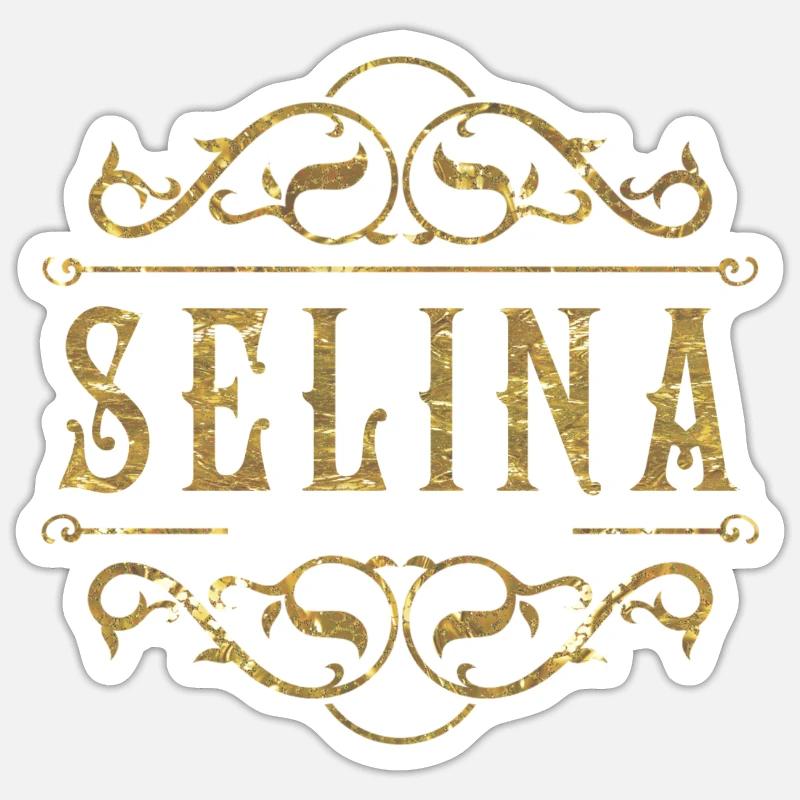 Selina or - Sticker taille S (10 x 10 cm) - blanc mat