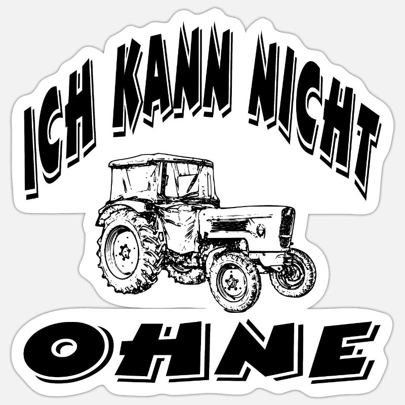 Traktor - Sticker Größe S (10 x 10 cm) - Mattweiß