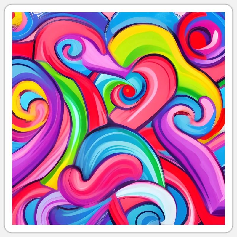 Bonbons de la Saint-Valentin - Sticker taille S (10 x 10 cm) - blanc mat
