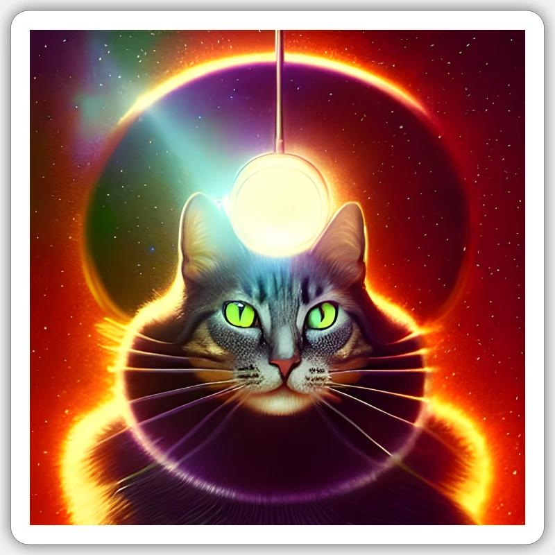 Le chat de l’univers Sticker taille S (10 x 10 cm)