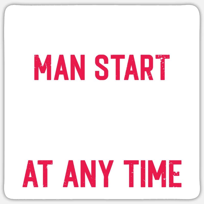 Warning Man Start Talking About Budgets... Sticker size S (10 x 10 cm)
