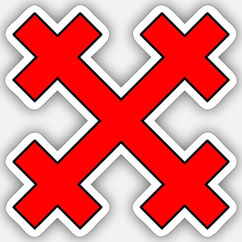 Baltic Cross - Sticker size S (10 x 10 cm) - white matte