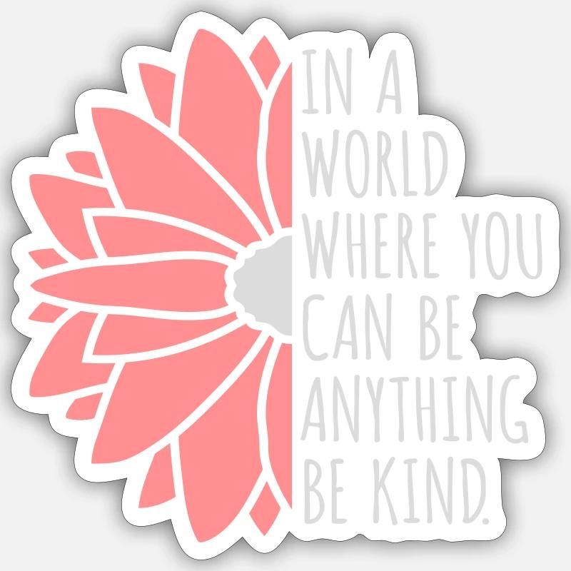 Vous pouvez être gentil - Sticker taille S (10 x 10 cm) - blanc mat