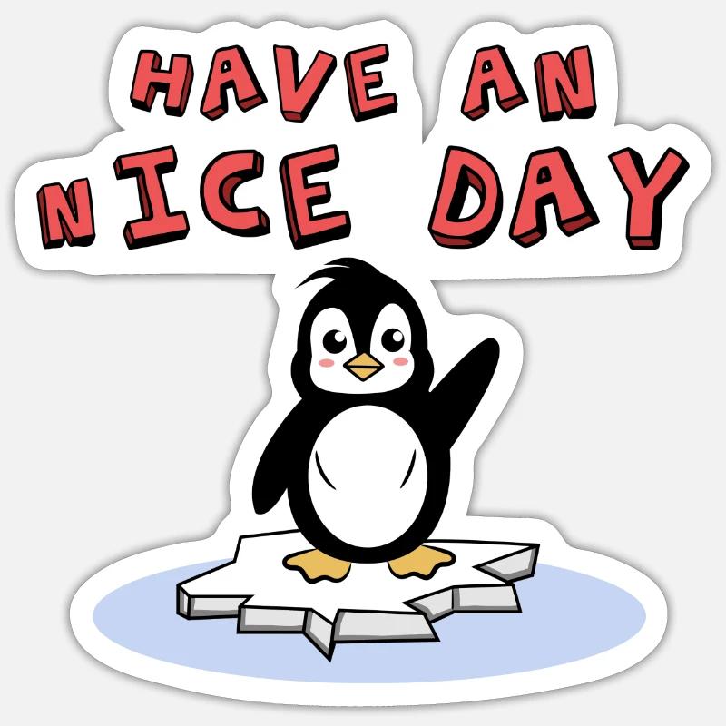 Vogel Eis Kälte Arktis Tier Pinguin Seevogel Zoo Sticker Größe S (10 x 10 cm)
