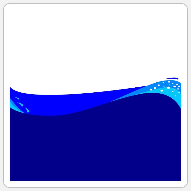 Dark Blue Wave Background Sticker size S (10 x 10 cm)