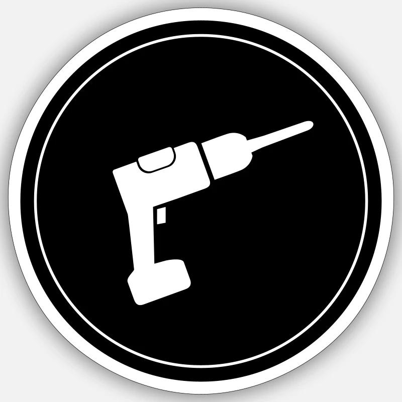Drill Sticker size S (10 x 10 cm)