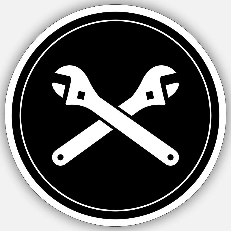 Icône de clé - Sticker taille S (10 x 10 cm) - blanc mat
