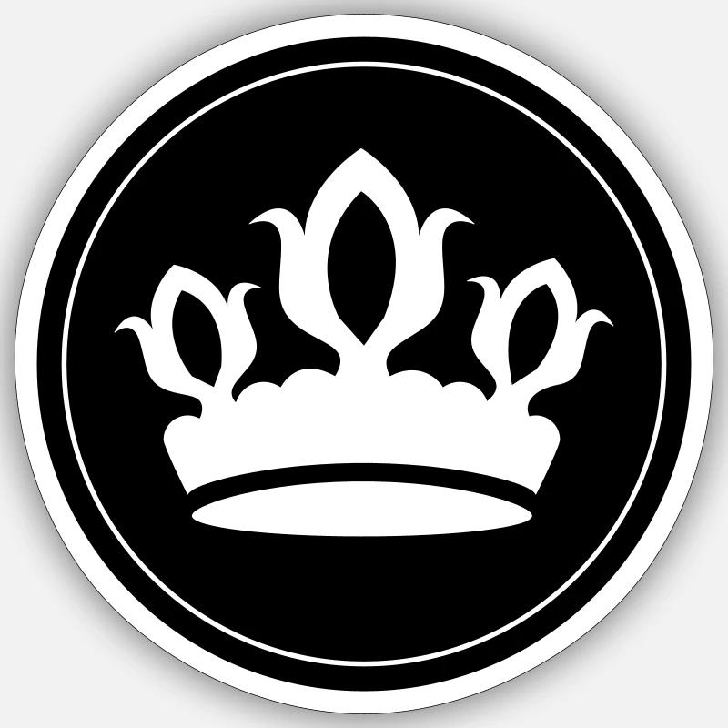 Krone Silhouette - Sticker taille S (10 x 10 cm) - blanc mat