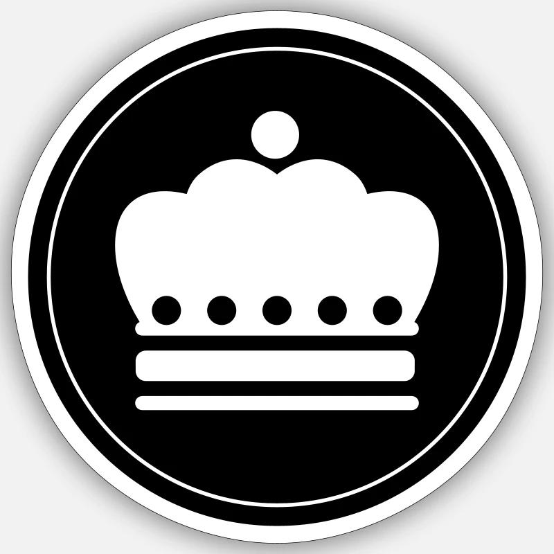 Icône Krone - Sticker taille S (10 x 10 cm) - blanc mat