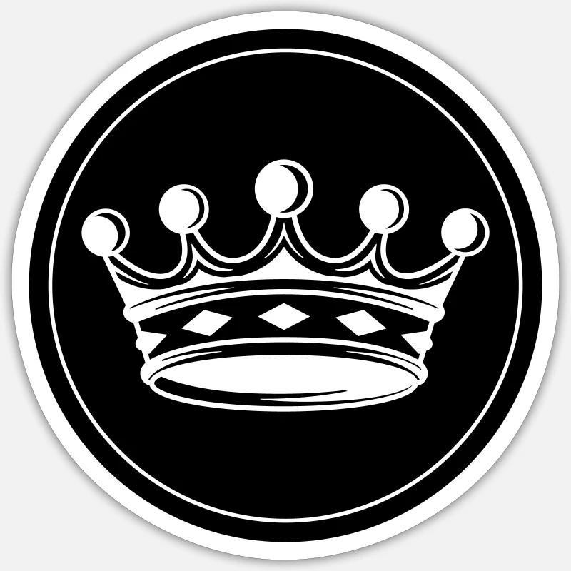Icône Silhouette Krone - Sticker taille S (10 x 10 cm) - blanc mat