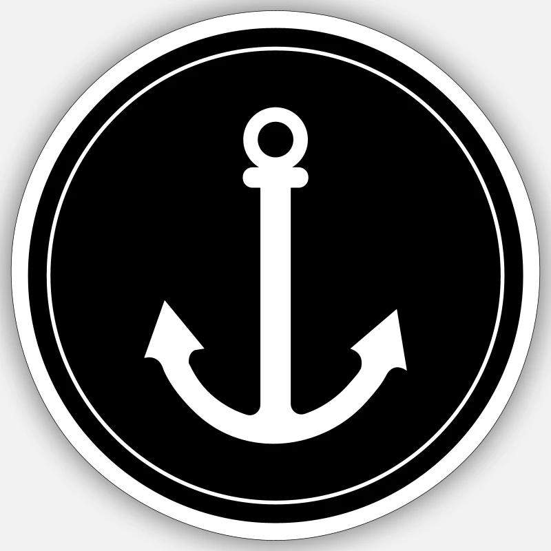 Icône d’ancrage - Sticker taille S (10 x 10 cm) - blanc mat