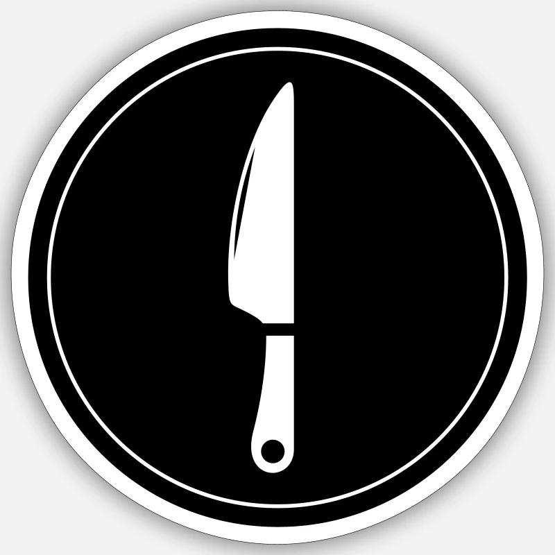 Messer icon - Sticker Größe S (10 x 10 cm) - Mattweiß
