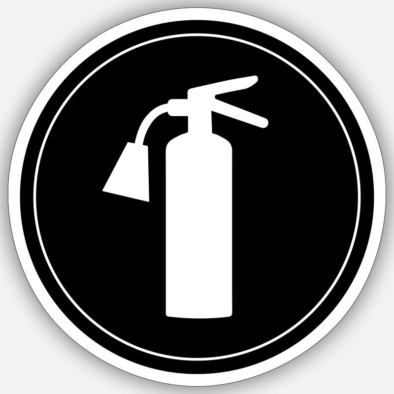 Fire extinguisher icon - Sticker size S (10 x 10 cm) - white matte