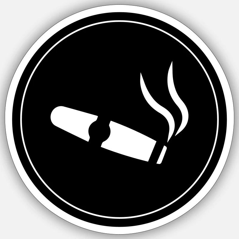 Cigar Symbol - Sticker size S (10 x 10 cm) - white matte