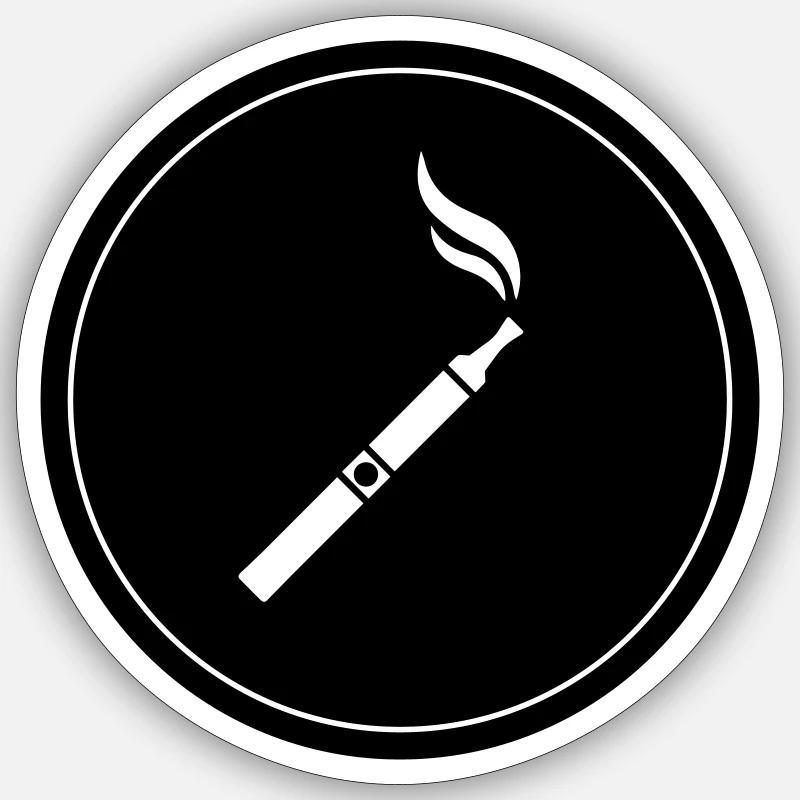 E-Zigarette Silhouette Sticker Größe S (10 x 10 cm)