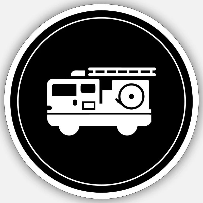 Fire engine Sticker size S (10 x 10 cm)