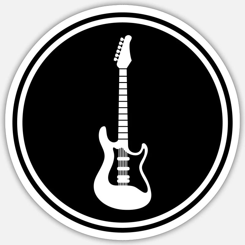 Guitar Symbol - Sticker size S (10 x 10 cm) - white matte