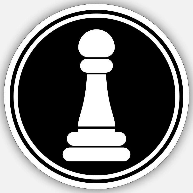 Läufer Bauer Schachfigur Sticker Größe S (10 x 10 cm)