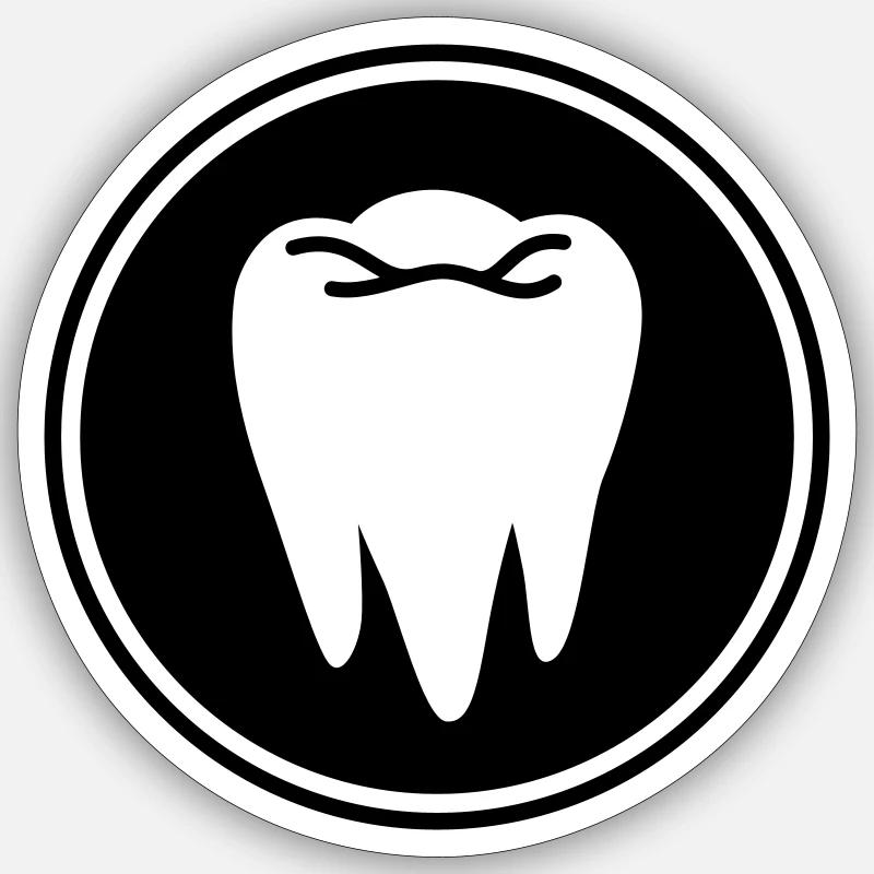 Icône de dent Sticker taille S (10 x 10 cm)