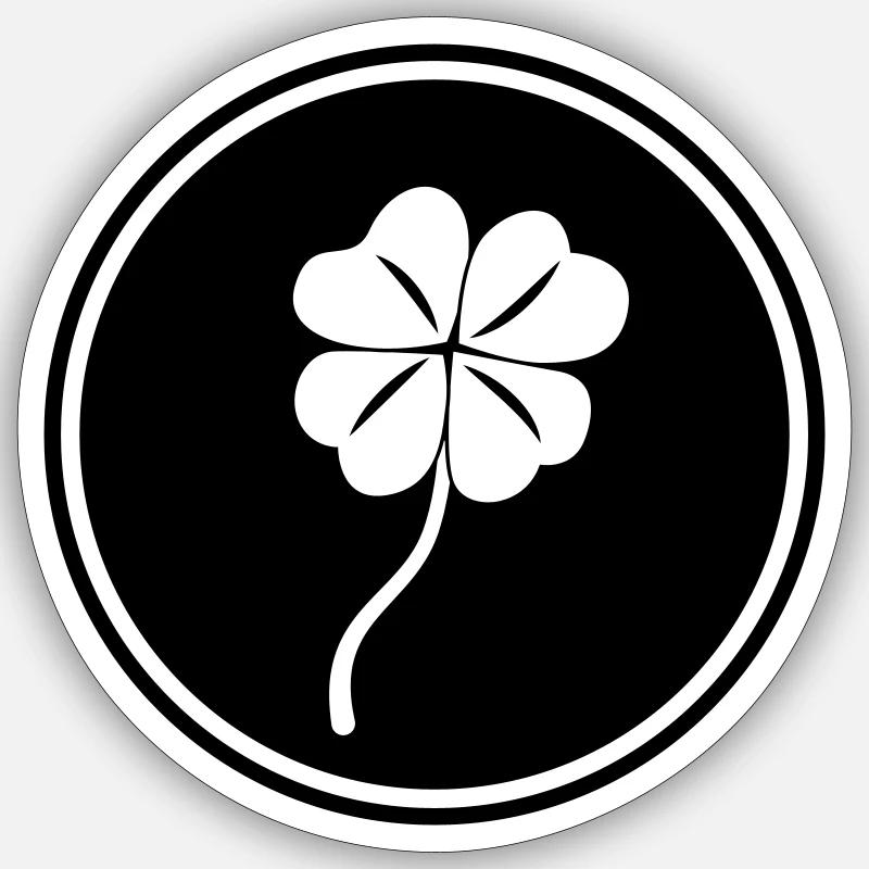 Kleeblatt glück Sticker Größe S (10 x 10 cm)