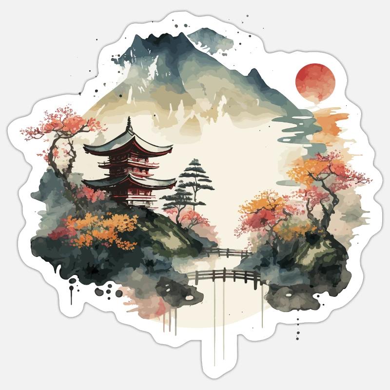 Sunset Sticker size S (10 x 10 cm)